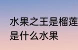 水果之王是榴莲还是猕猴桃 水果之王是什么水果
