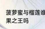 菠萝蜜与榴莲谁是水果之王 榴莲是水果之王吗