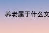 养老属于什么文化 养老文化的介绍