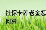 社保卡养老金怎么算 社保卡养老金如何算