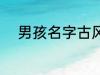 男孩名字古风 男孩名字古风示例