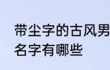 带尘字的古风男名字 带尘字的古风男名字有哪些