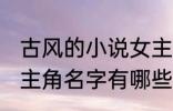 古风的小说女主角名字 古风的小说女主角名字有哪些