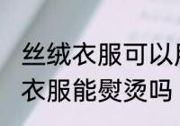 丝绒衣服可以用蒸汽熨斗熨烫吗 丝绒衣服能熨烫吗