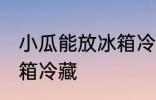 小瓜能放冰箱冷藏吗 小瓜能不能放冰箱冷藏