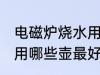 电磁炉烧水用什么壶最好 电磁炉烧水用哪些壶最好