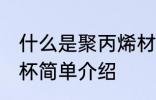 什么是聚丙烯材料水杯 聚丙烯材料水杯简单介绍
