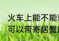 火车上能不能带寄居蟹皮皮虾 火车上可以带寄居蟹皮皮虾吗